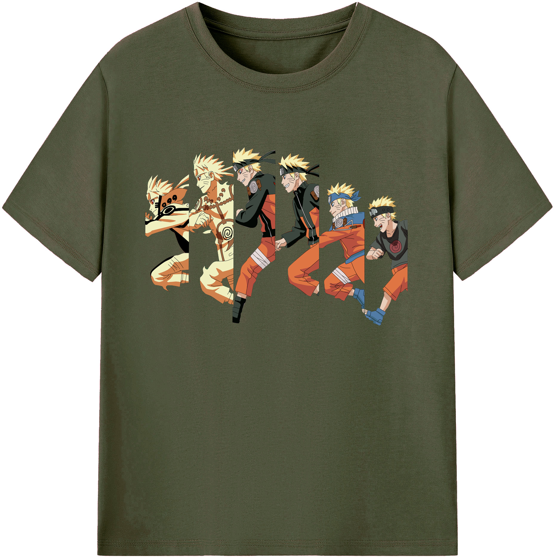 （画像用） NARUTO -ナルト- うずまき ナルト Uzumaki Naruto 綿100％ メンズ半袖Tシャツ｜肌触りやわらか＆通気性
